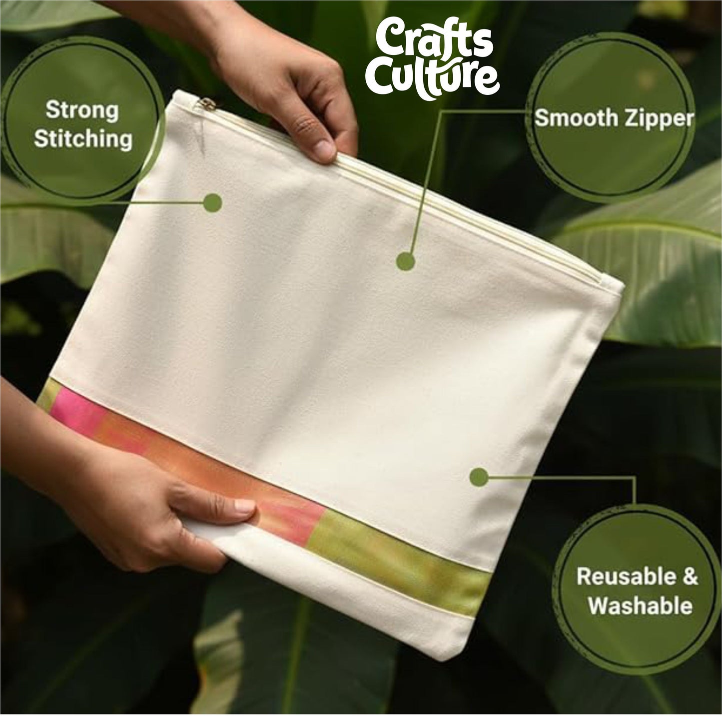 Cotton Saree Cover with Zip & Mesh Window