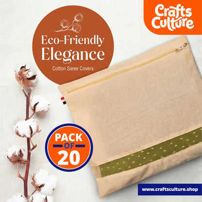 Cotton Saree Cover with Zip & Mesh Window